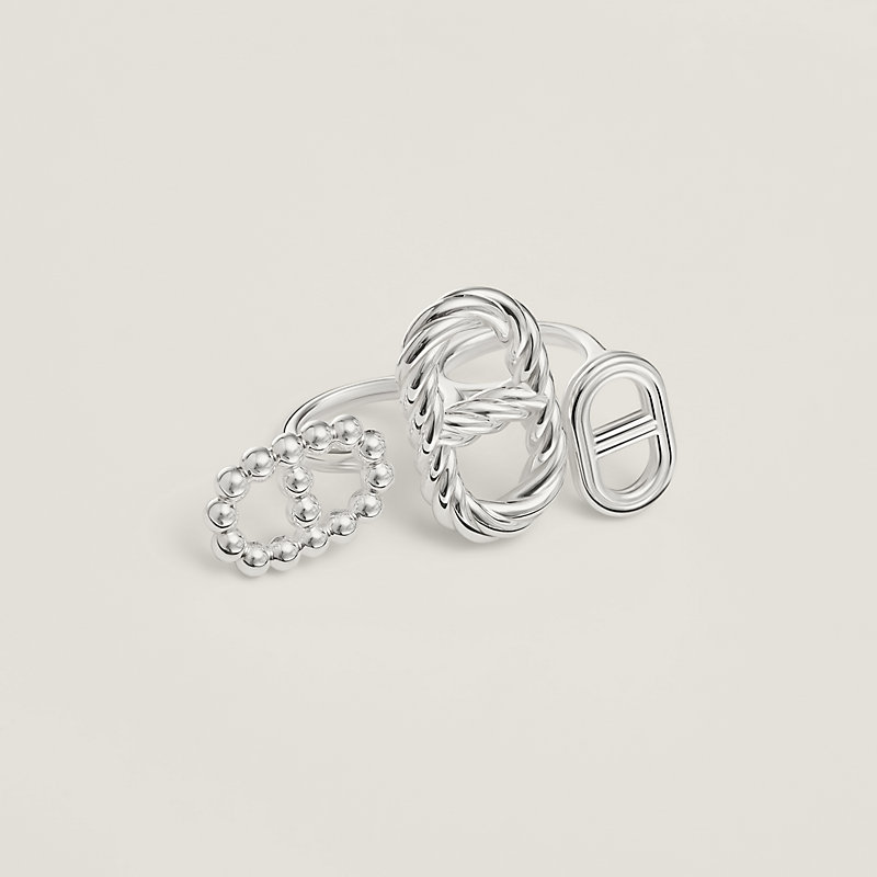Chaine d'ancre Alea II double ring, large model | Hermès Netherlands